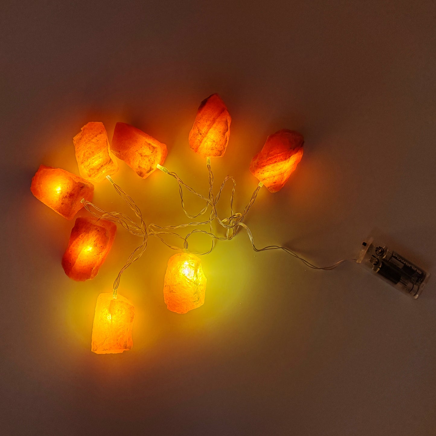 LED-Lichterkette mit 8 Salzkristallen - ROCK