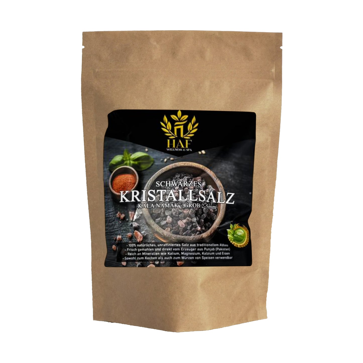 Speisesalz Schwarz Granulat 2 - 5 mm - 1 kg