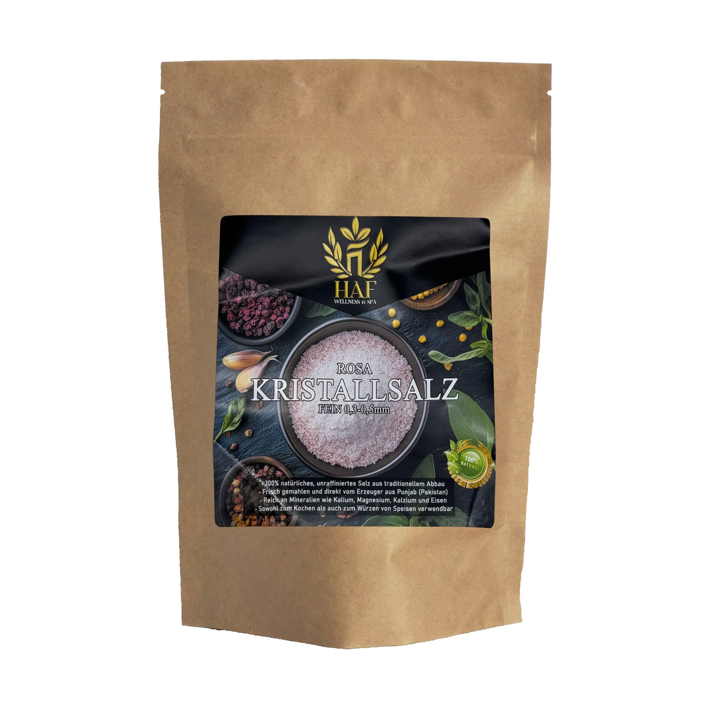 Speisesalz Rosa fein 0,3 - 0,5 mm - 1 kg