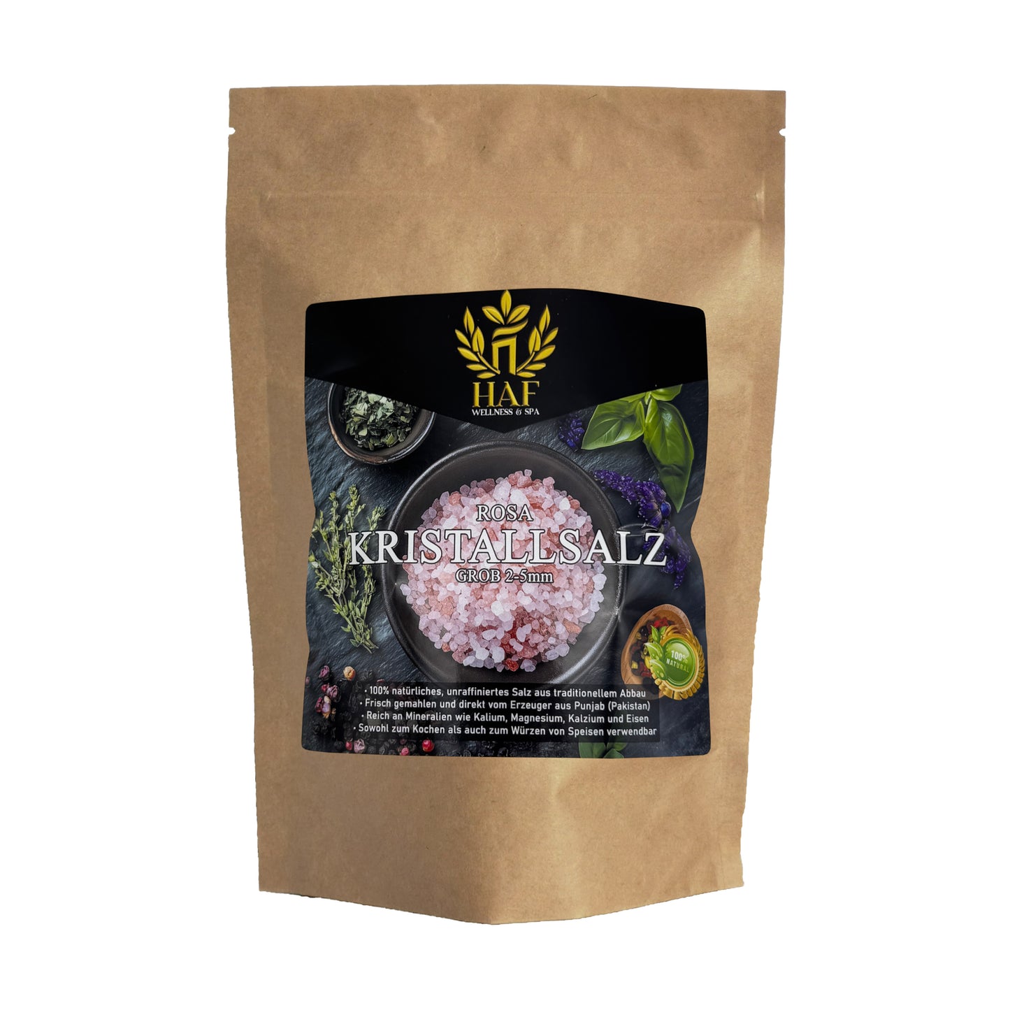 Speisesalz Rosa Granulat 2 - 5 mm - 1 kg