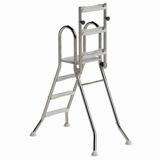 Hochbecken Sicherheitsleiter V2A - 3/3 Stufig - 1m/1m