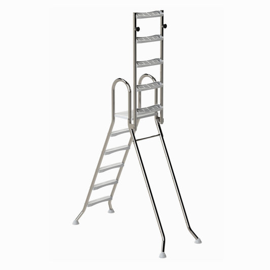 Hochbecken Sicherheitsleiter V2A - 5/5 Stufig - 1,5m/1,5m