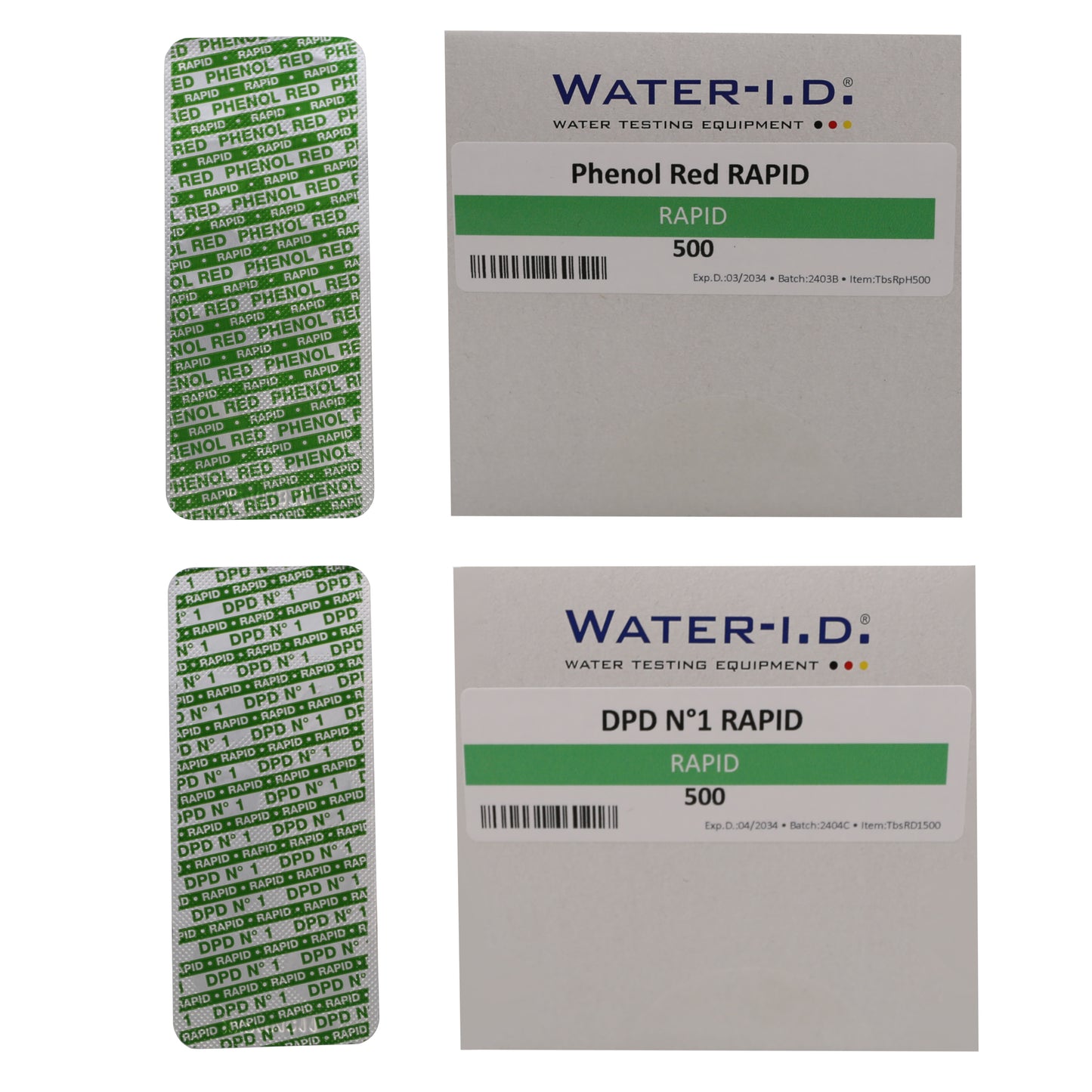 1000 Testtabletten Rapid (500x DPD No 1 & Phenol Red)