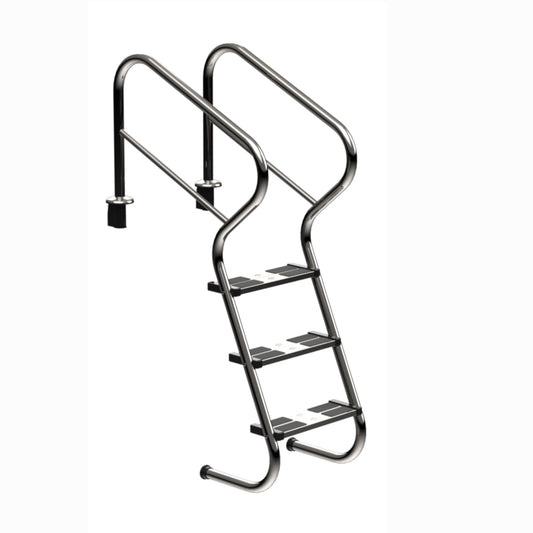 Treppenleiter mit Sicherheitsstufen V2A - 3-stufig