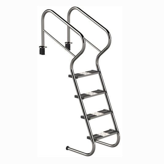 Treppenleiter mit Sicherheitsstufen V2A - 4-stufig