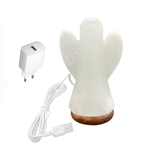 USB Salzlampe ENGEL Weiß