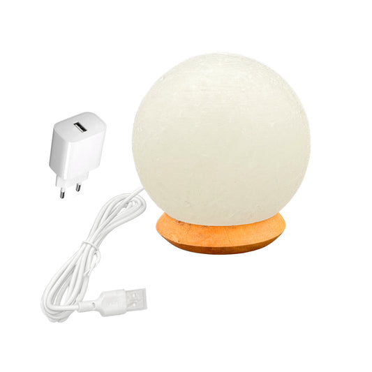 USB Salzlampe BALL Weiß