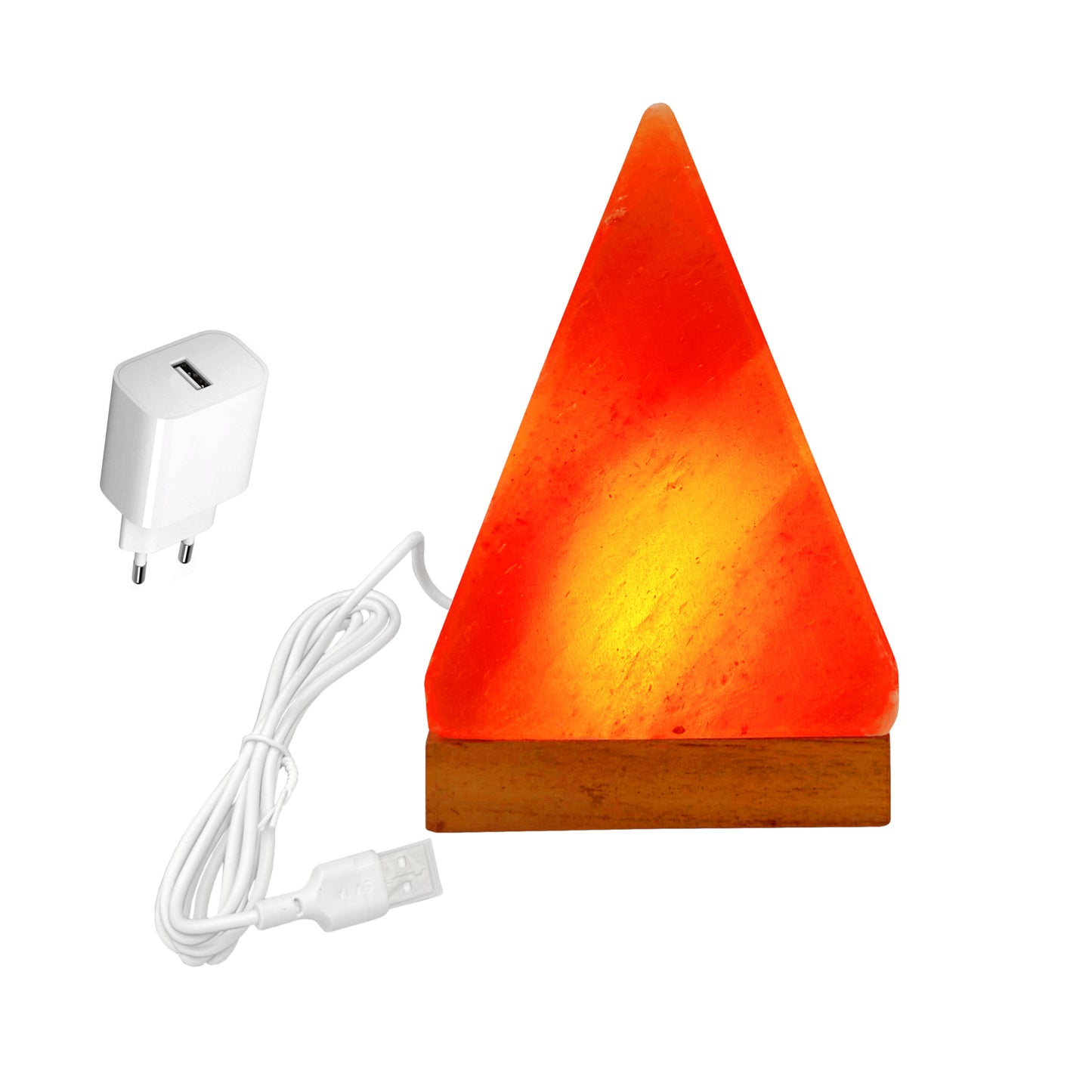 USB Salzlampe PYRAMIDE Rosa