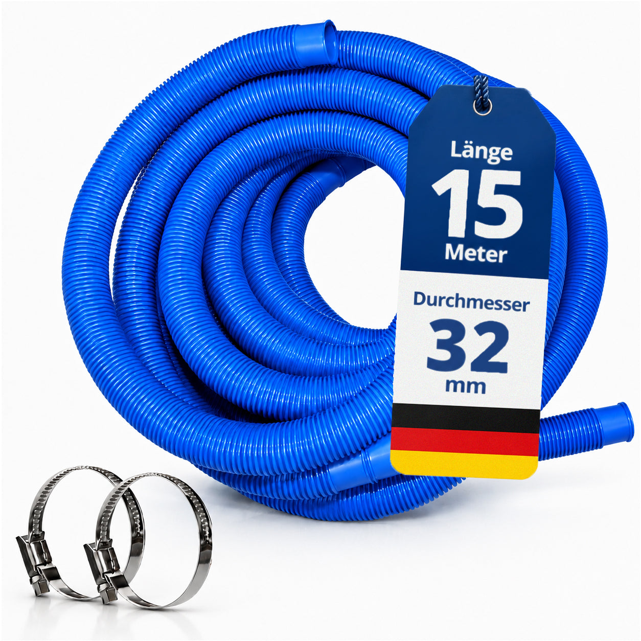 Schwimmbadschlauch - 1-15m in 32mm oder 38mm