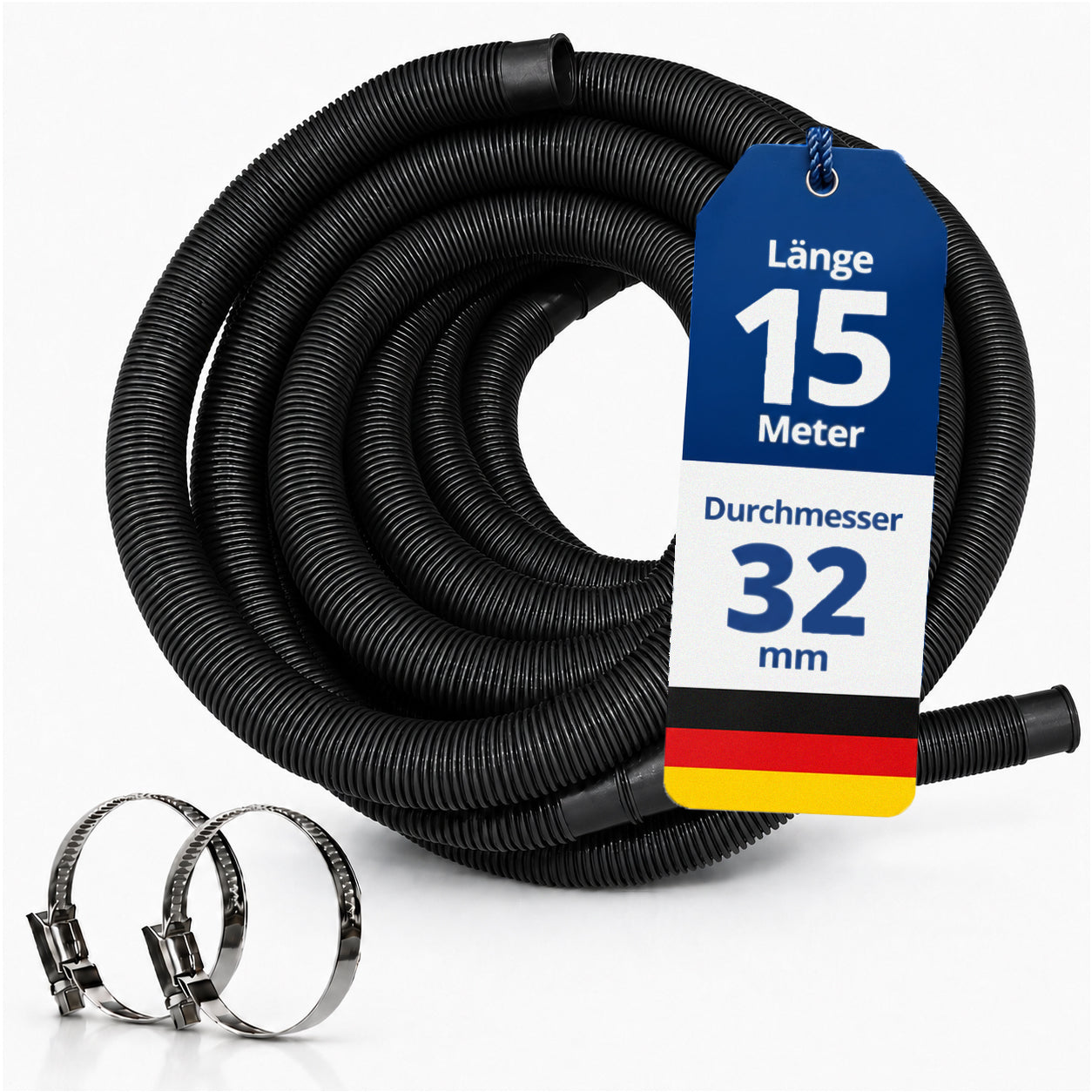 Schwimmbadschlauch - 1-15m in 32mm oder 38mm