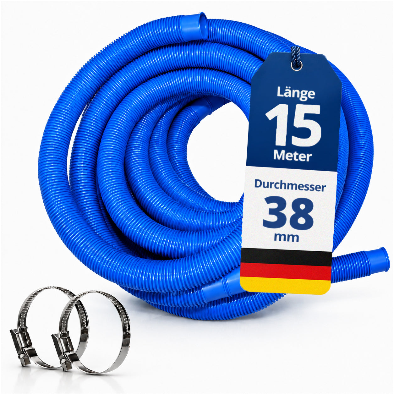Schwimmbadschlauch - 1-15m in 32mm oder 38mm