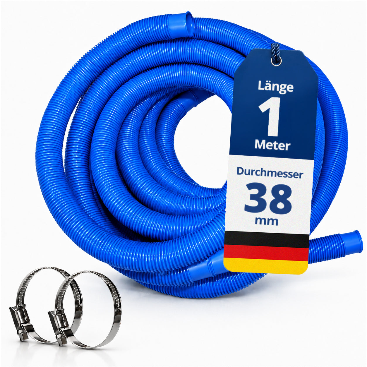 Schwimmbadschlauch - 1-15m in 32mm oder 38mm