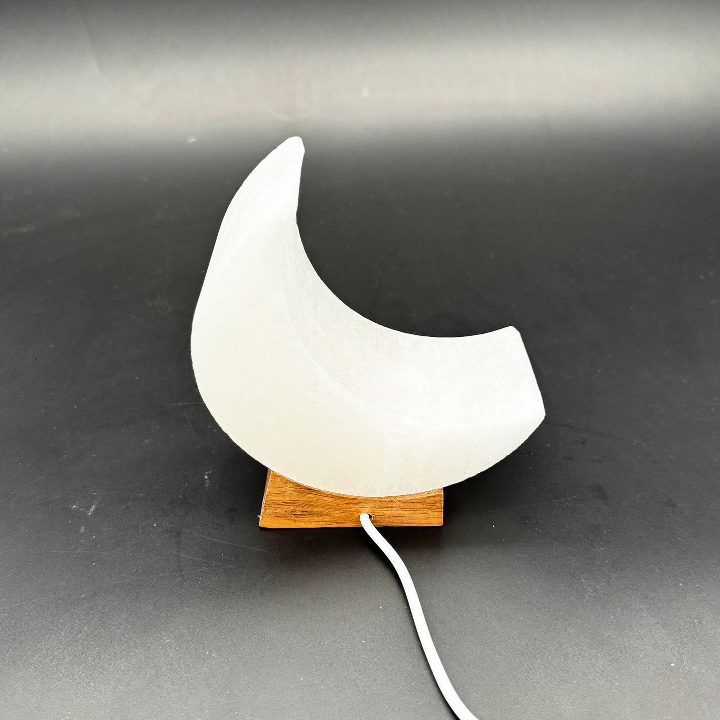 USB Salzlampe HALBMOND Weiß