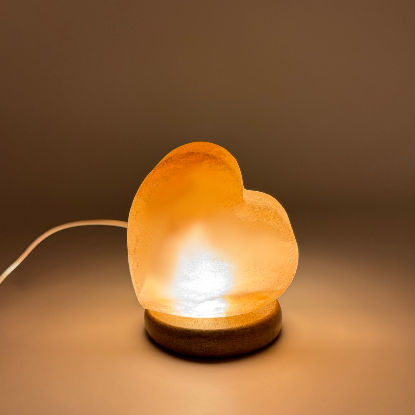 USB Salzlampe HERZ Rosa