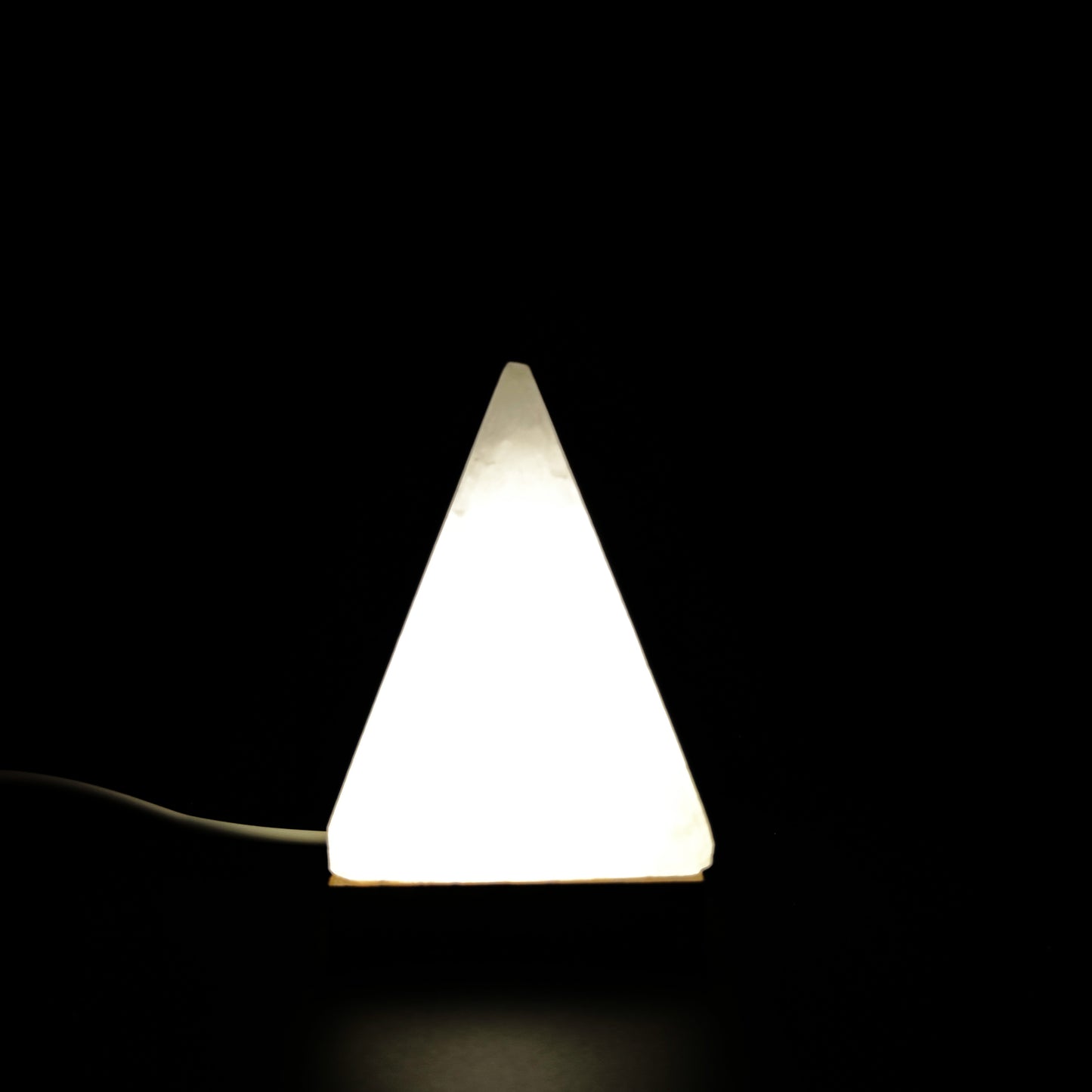 USB Salzlampe PYRAMIDE Weiß
