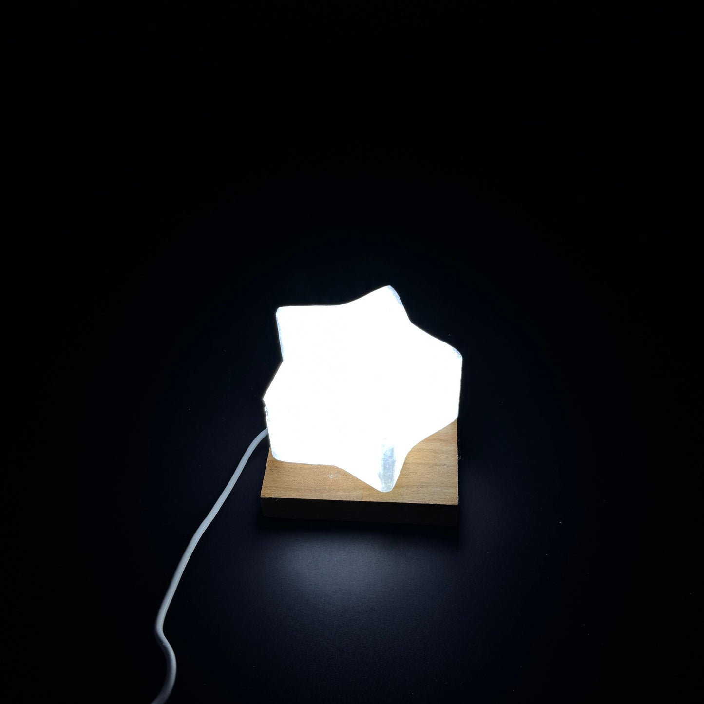 USB Salzlampe STERN Weiß