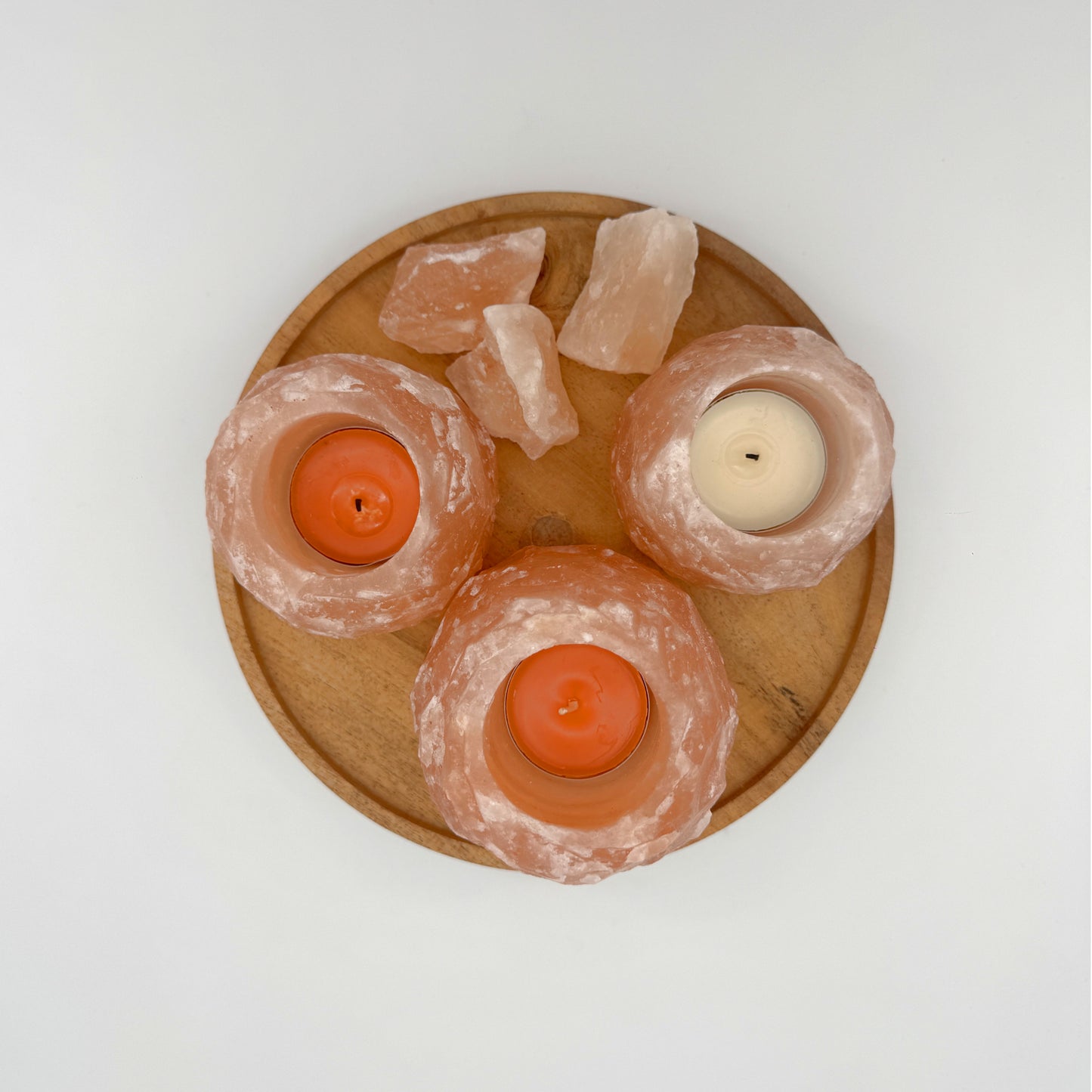 Teelichthalter SET (3x Rosa - 2x 400g 1x 700g)