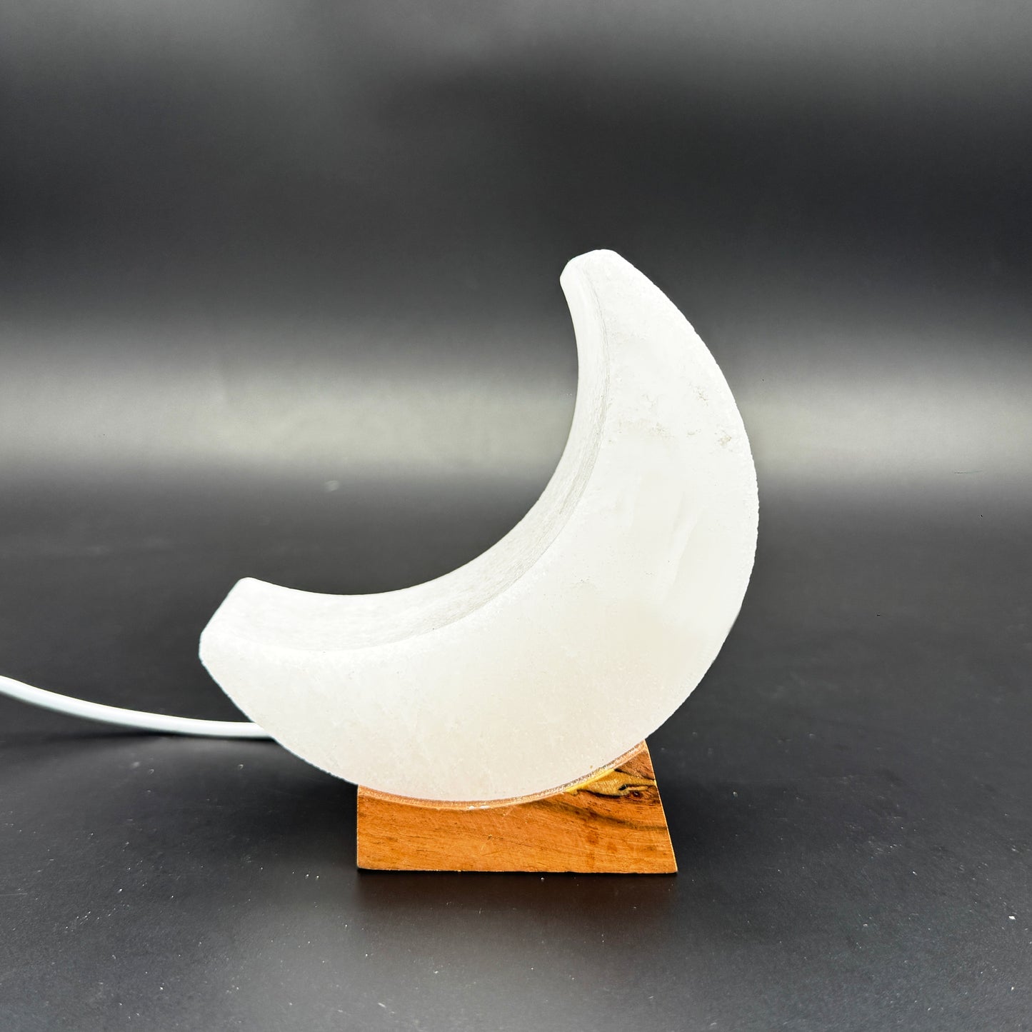USB Salzlampe HALBMOND Weiß