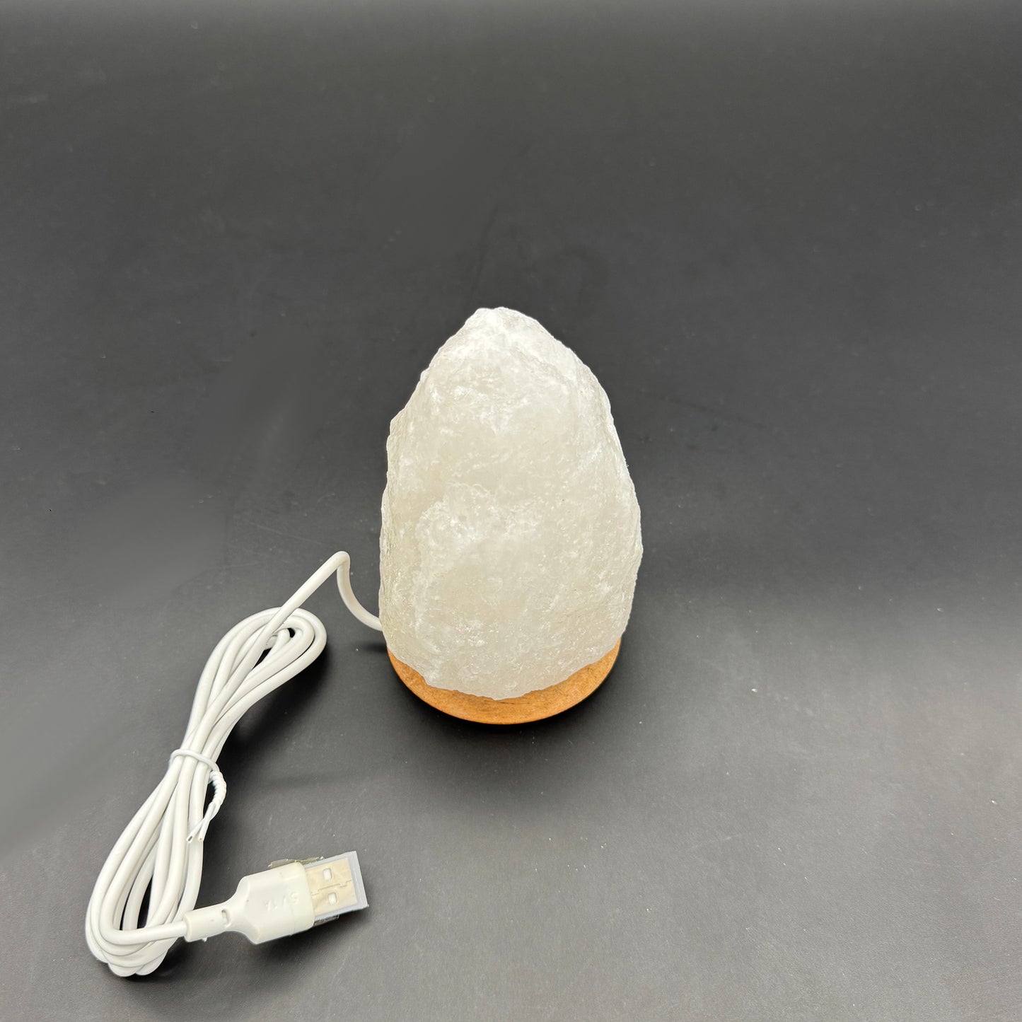 USB Salzlampe ROCK Weiß