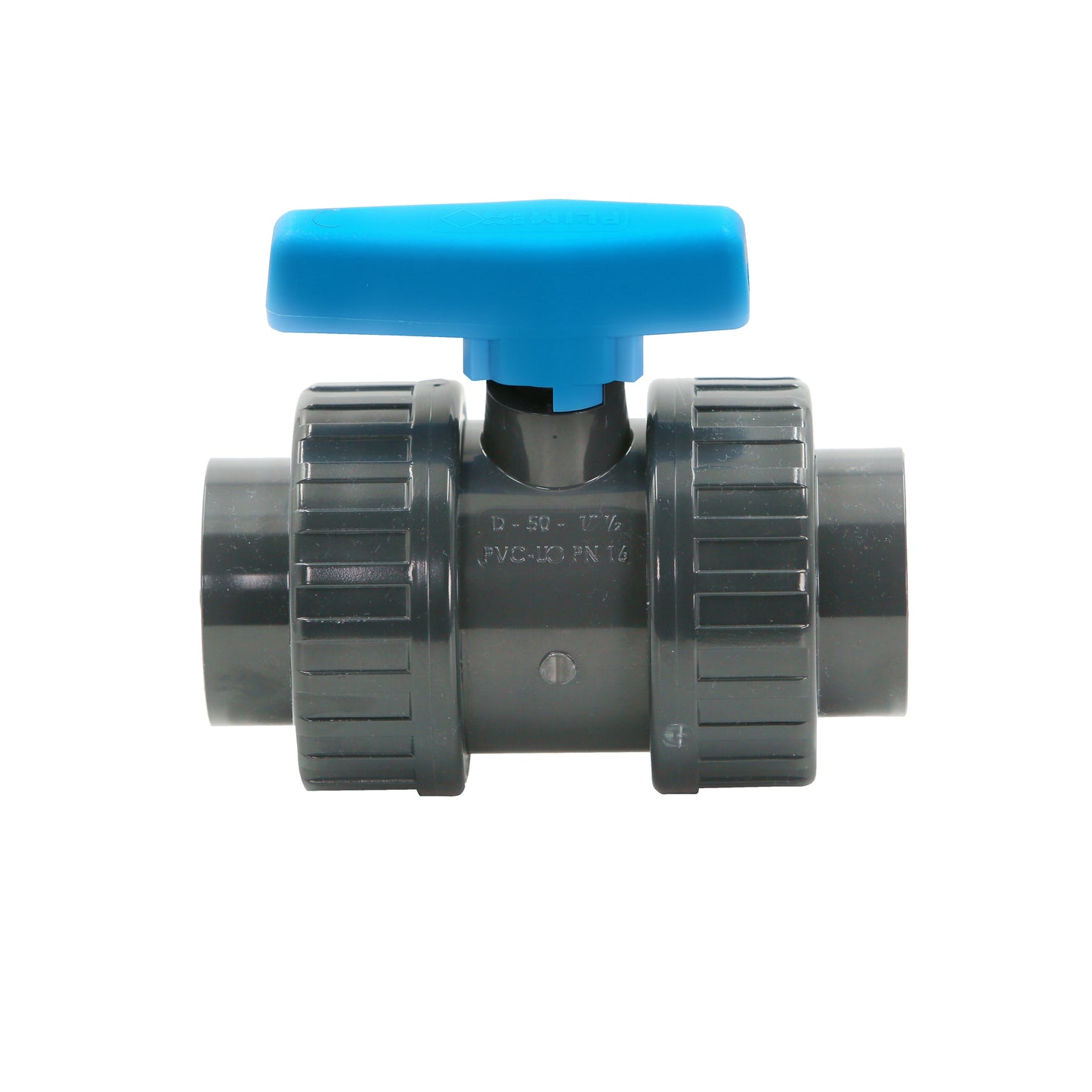 PVC Kugelhahn blauer Griff 2" Innengewinde