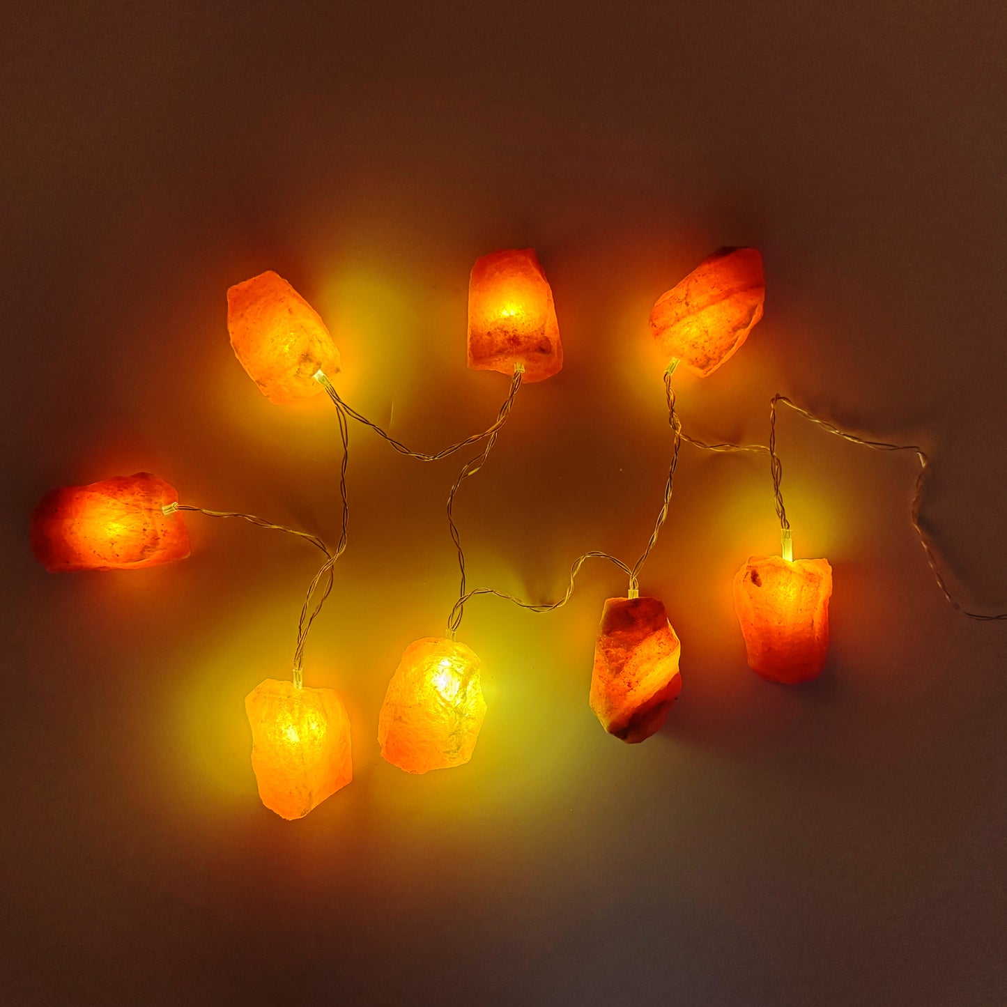 LED-Lichterkette mit 8 Salzkristallen - ROCK