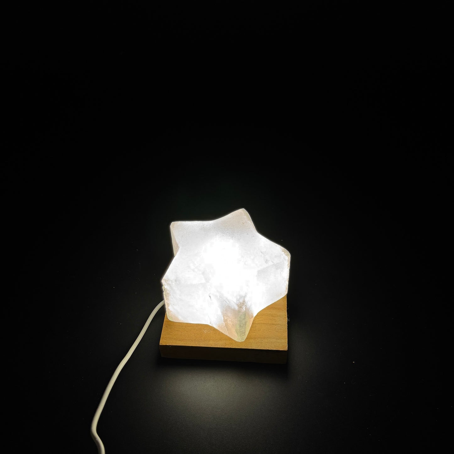 USB Salzlampe STERN Weiß
