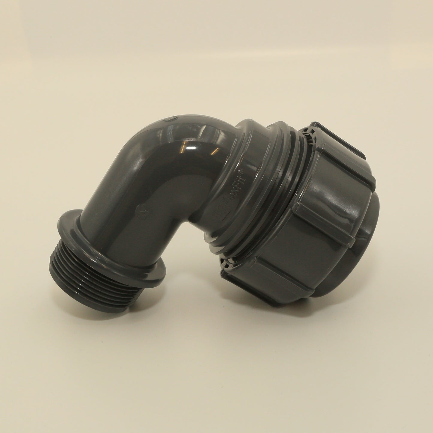 FlexFit Übergangswinkel 90° 50mm x 1 1/2" (Klemm x Außengewinde)