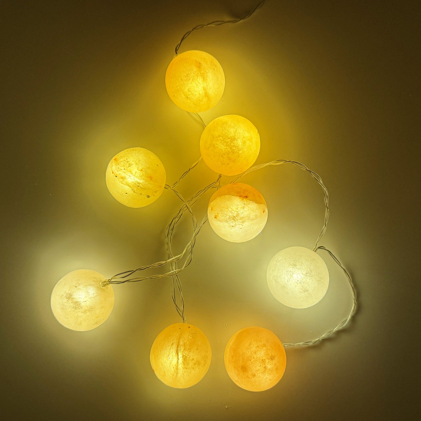 LED-Lichterkette mit 8 Salzkristallen - KUGELN