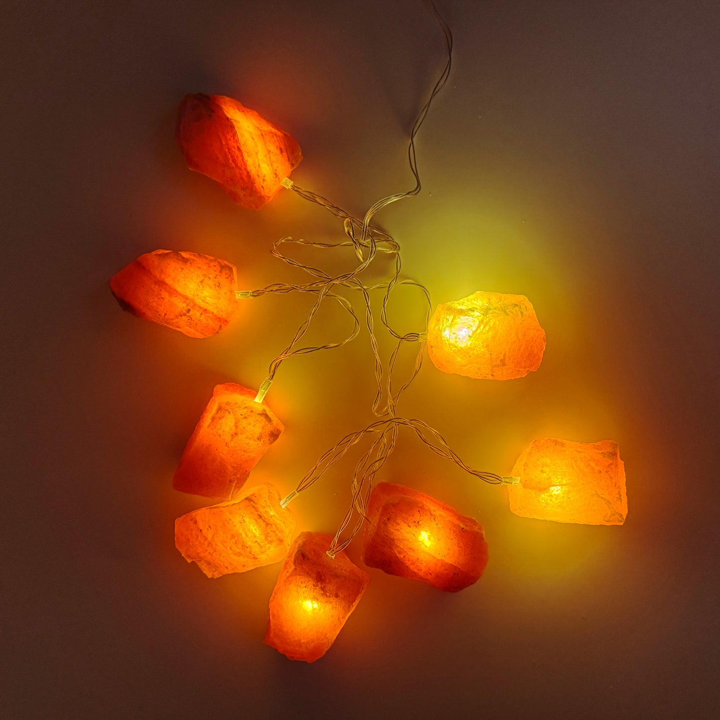 LED-Lichterkette mit 8 Salzkristallen - ROCK