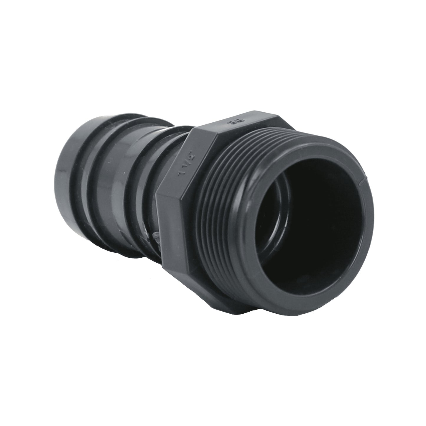 PVC Druckschlauchtülle Schlauchtülle 38mm x 1 1/2" Außengewinde