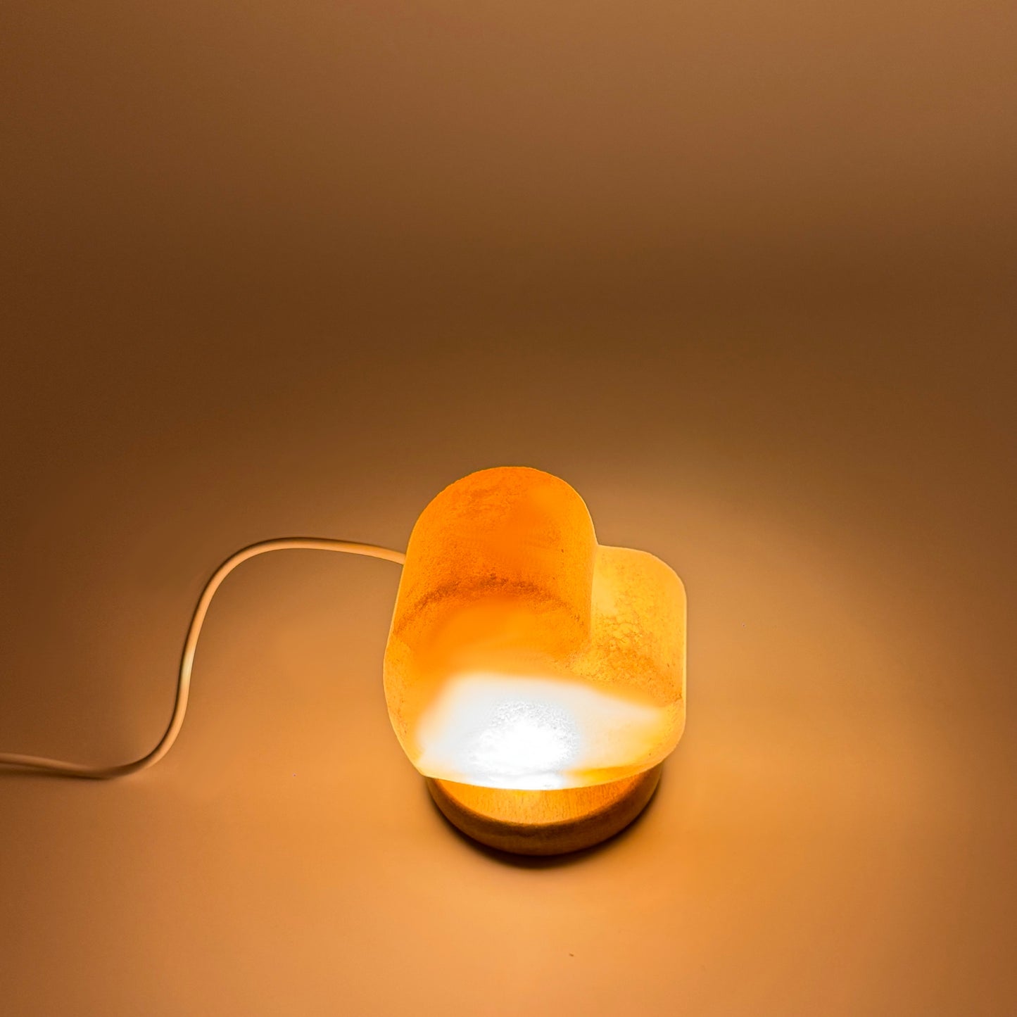 USB Salzlampe HERZ Rosa