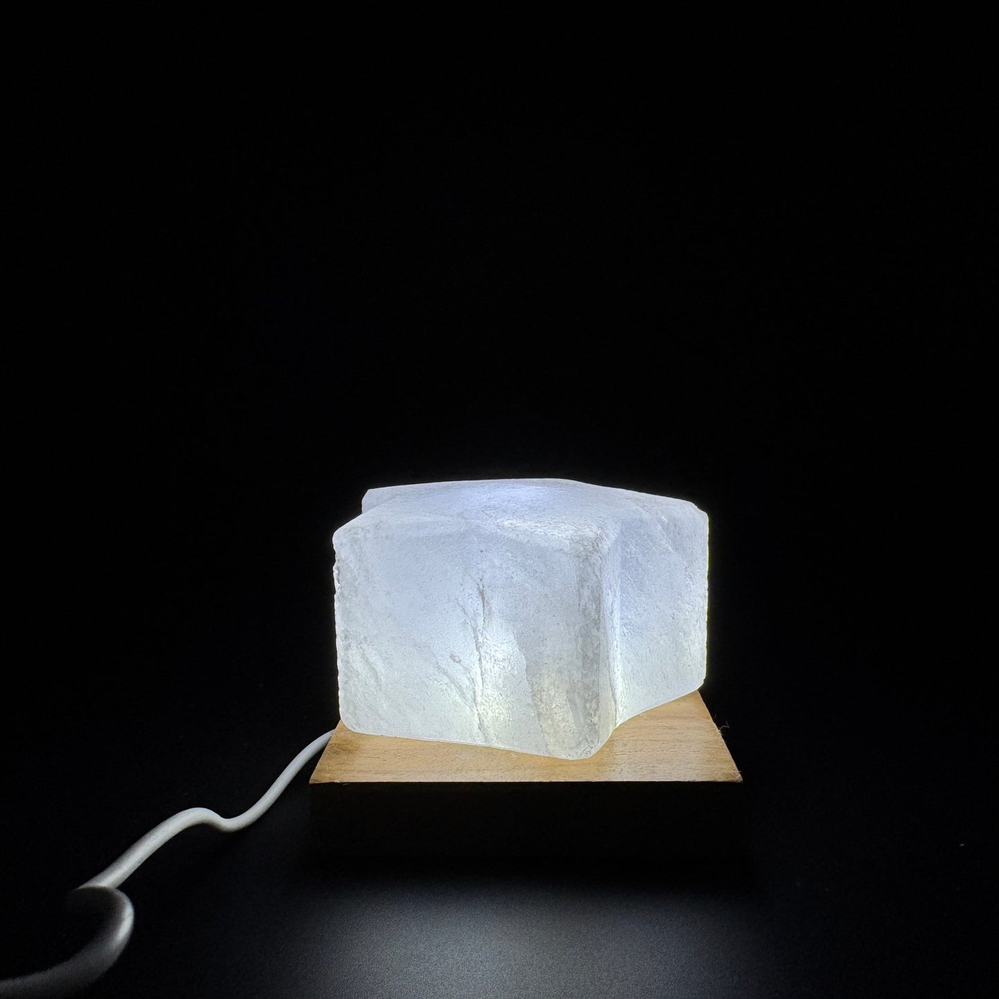 USB Salzlampe STERN Weiß