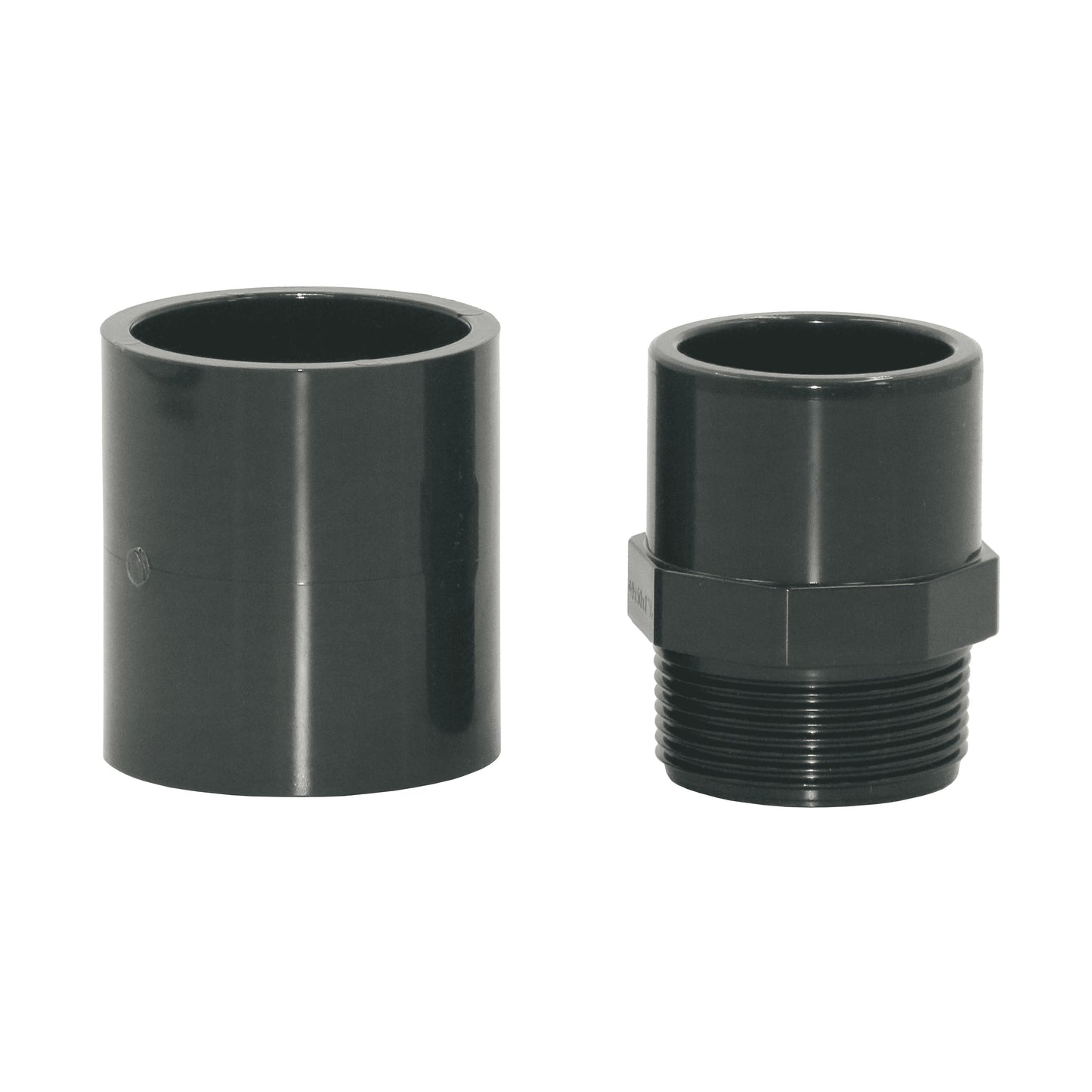 PVC Übergangsnippel 50/63mm x 2" Außengewinde
