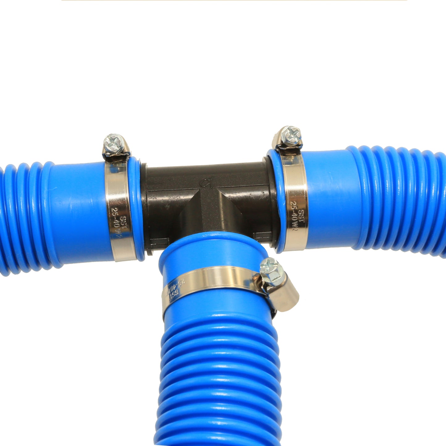 Schlauchverbinder T-Stück 32mm inkl. Schellen