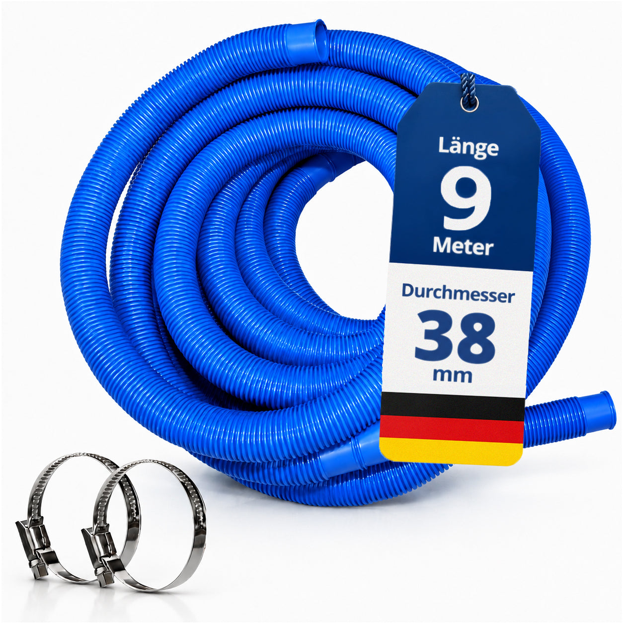 Schwimmbadschlauch - 1-15m in 32mm oder 38mm