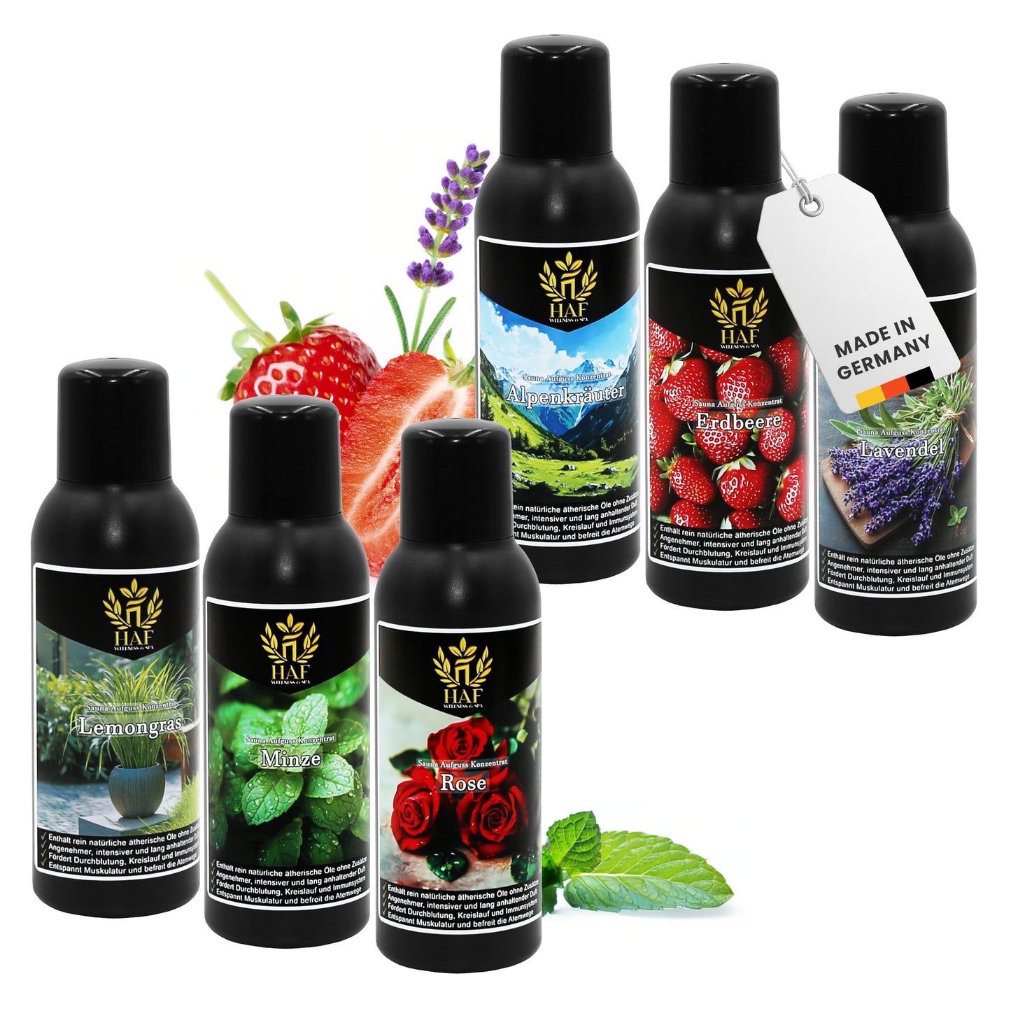 Saunaaufguss Sets Auswahl 4-6 x 100 oder 250ml