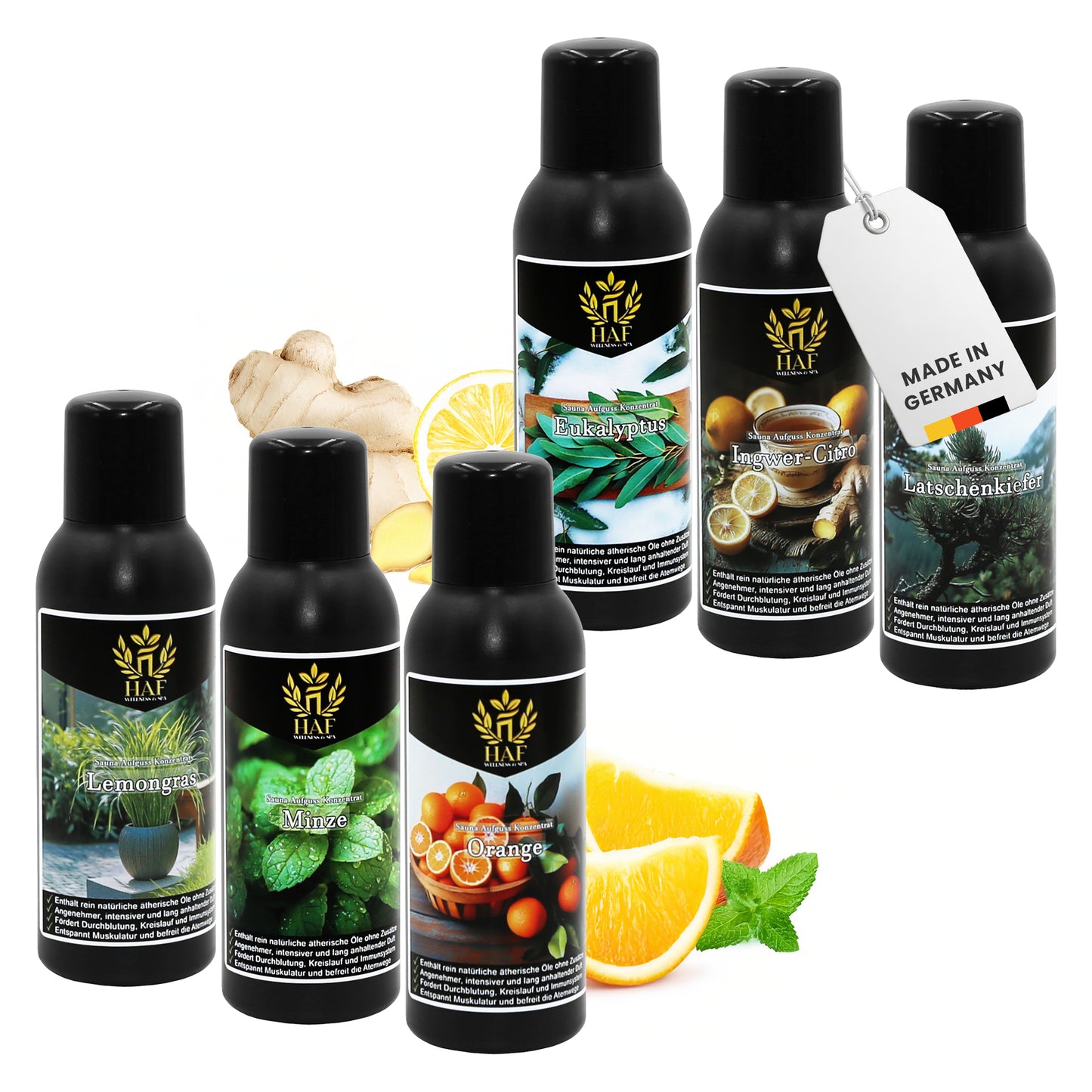 Saunaaufguss Sets Auswahl 4-6 x 100 oder 250ml
