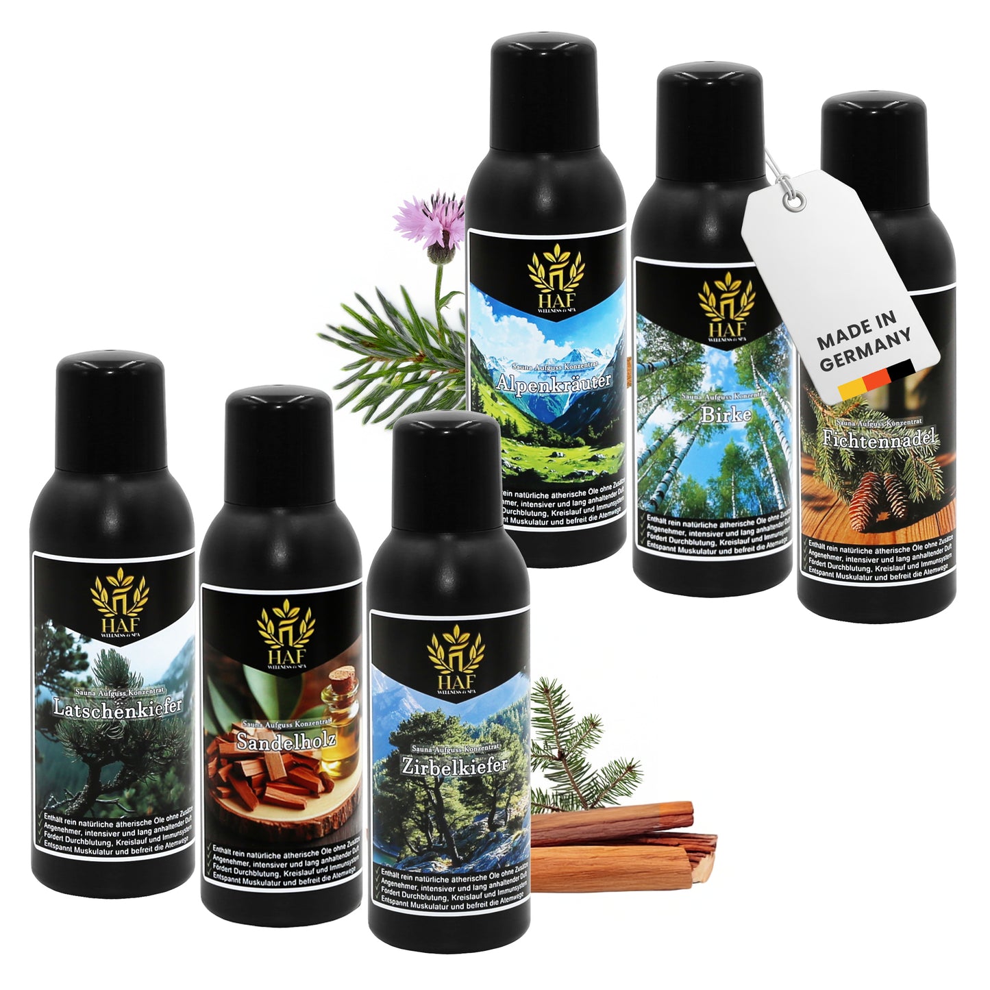 Saunaaufguss Sets Auswahl 4-6 x 100 oder 250ml