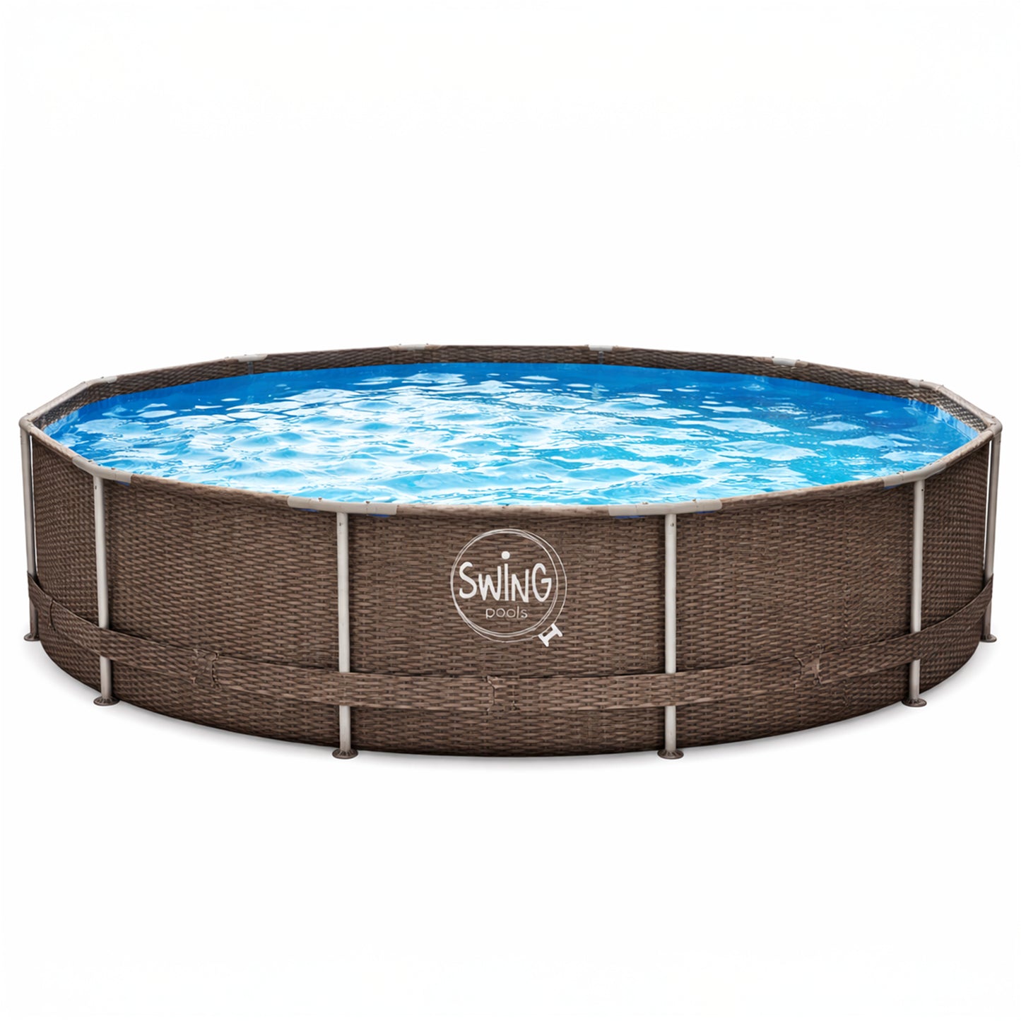 Frame Pool Rund - Grau - 366 x 91 cm