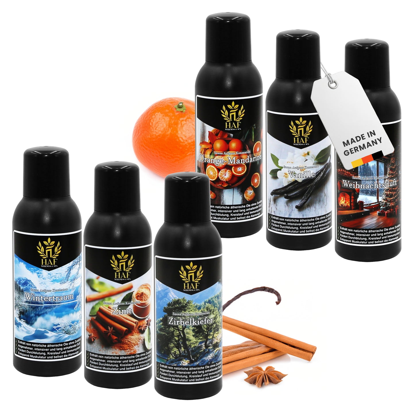 Saunaaufguss Sets Auswahl 4-6 x 100 oder 250ml