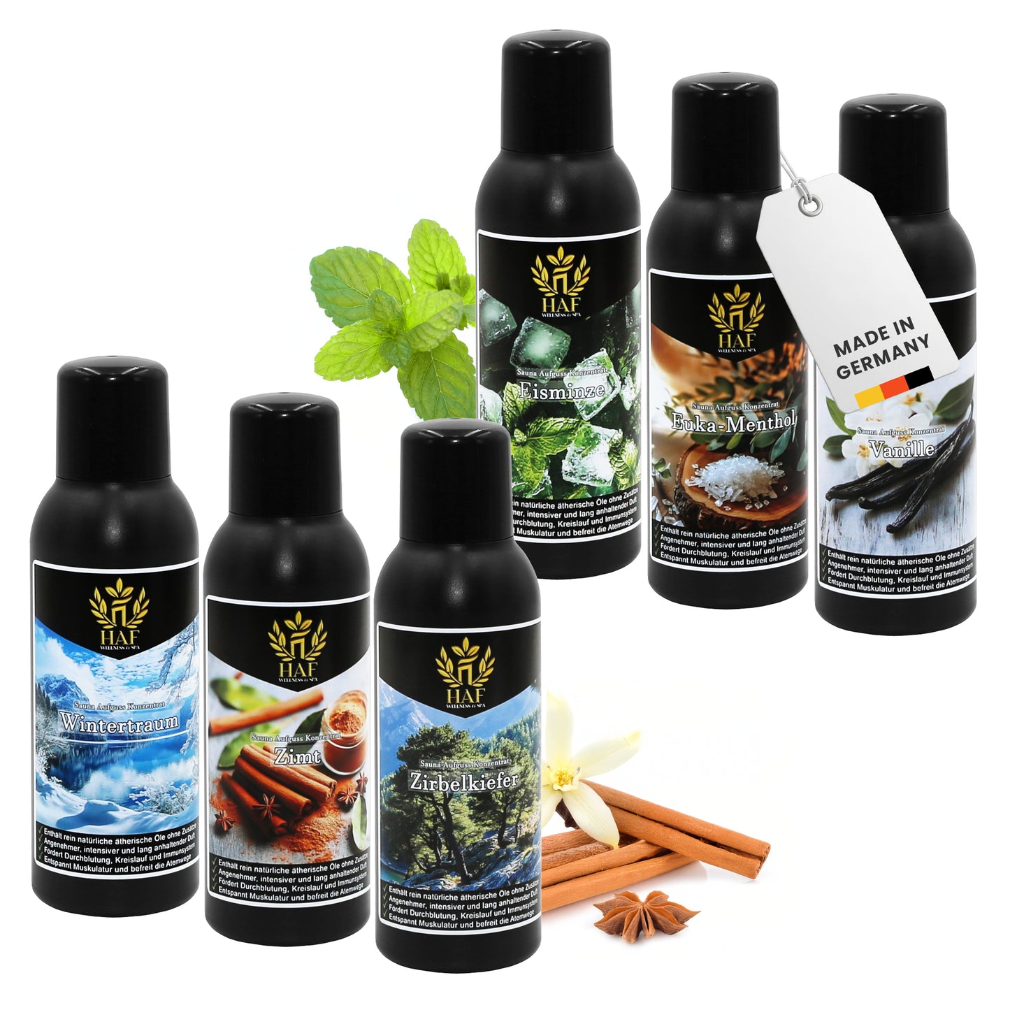 Saunaaufguss Sets Auswahl 4-6 x 100 oder 250ml