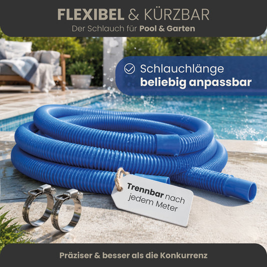 Schwimmbadschlauch - 1-15m in 32mm oder 38mm
