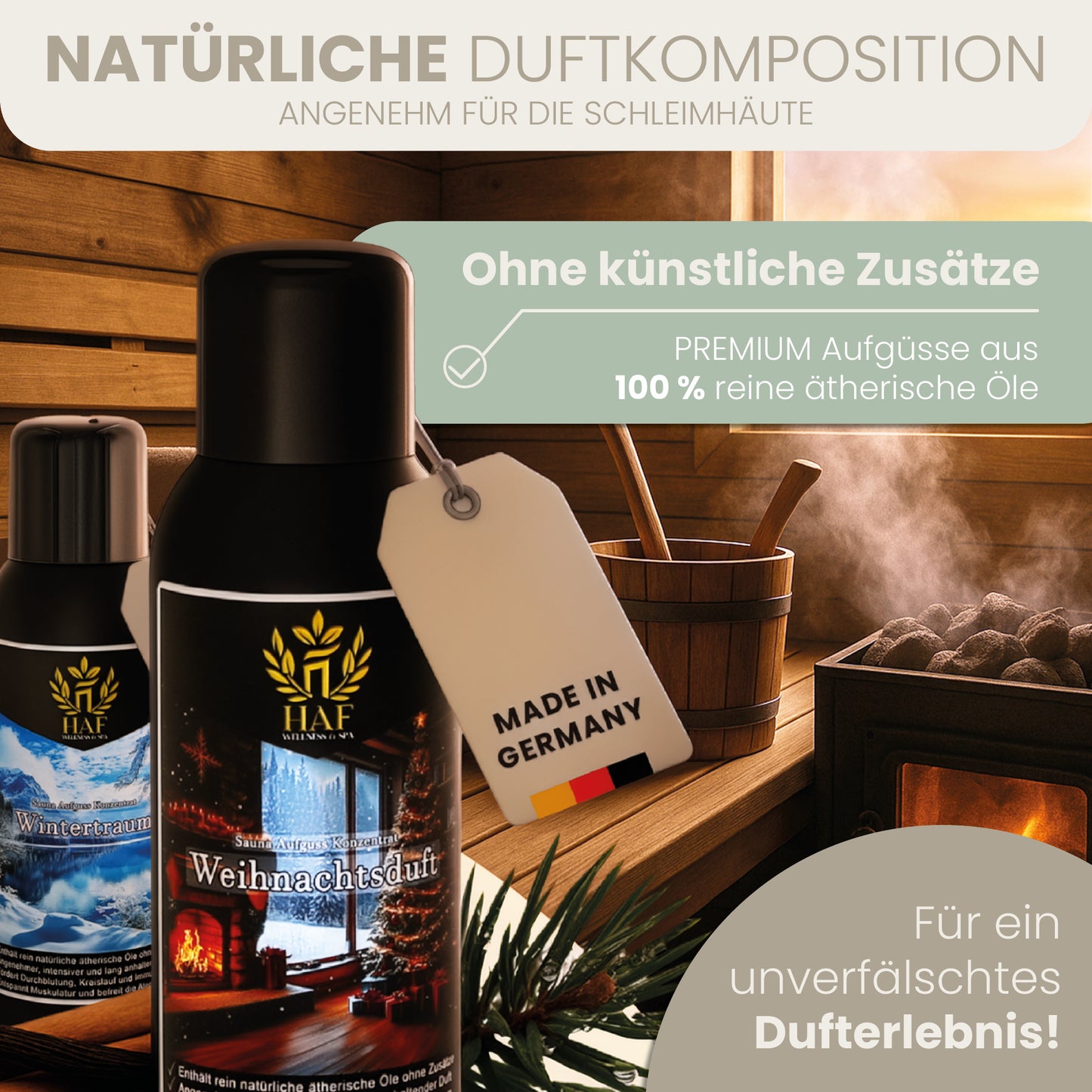 Sauna Aufguss 30 Sorten in 100 & 250ml