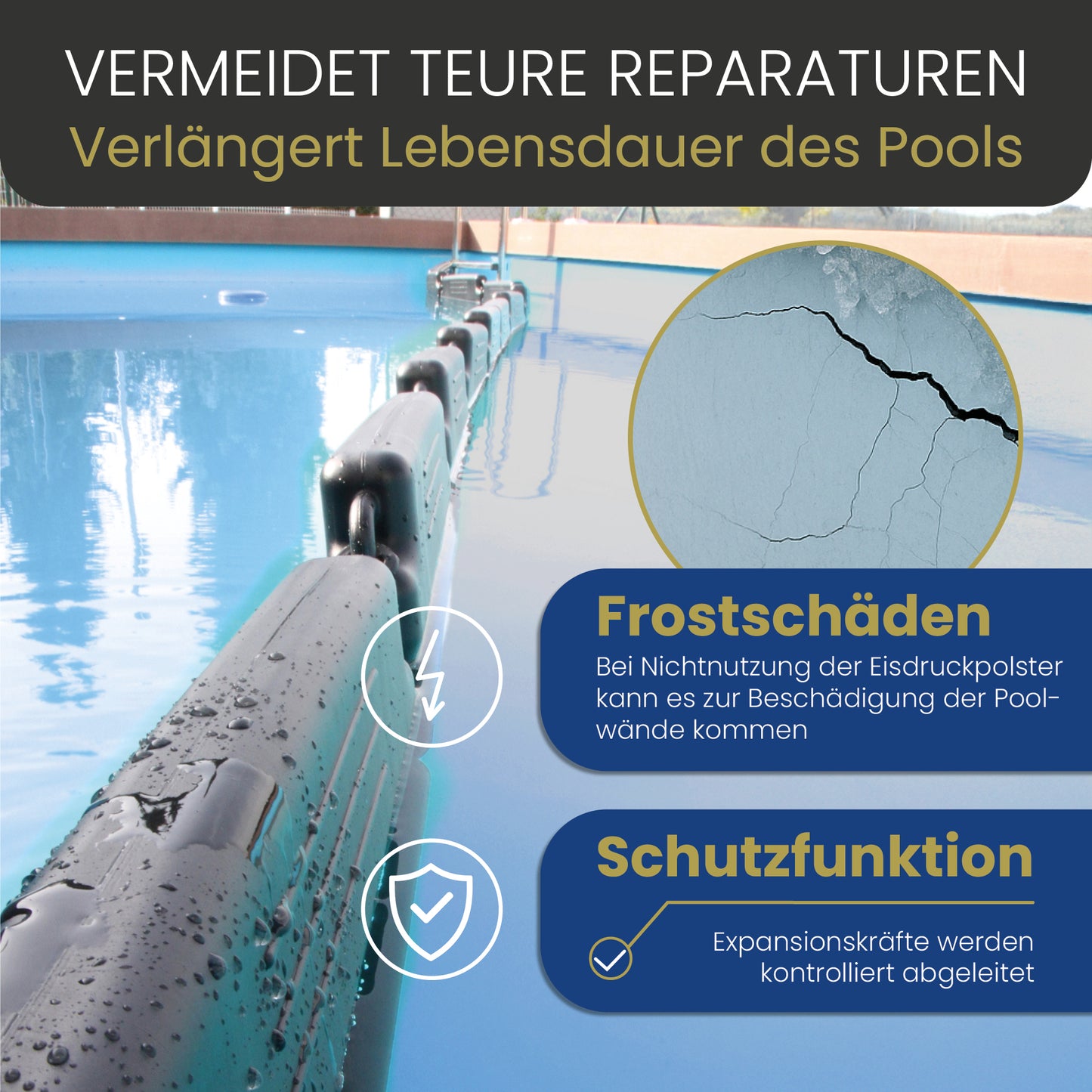 Pool Eisdruckpolster - 4 Stück