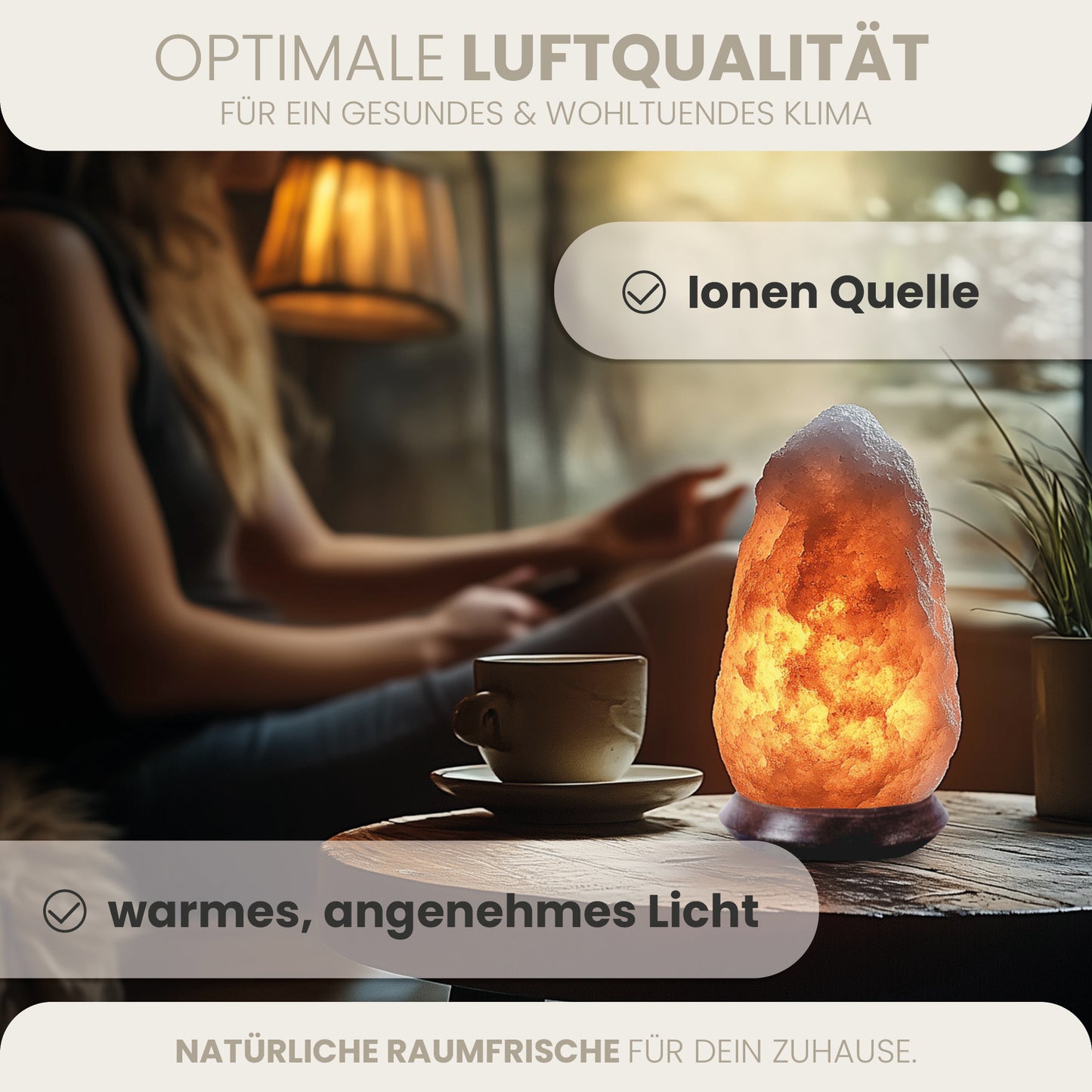 Salzlampe Naturform in Rosa 7-9 kg