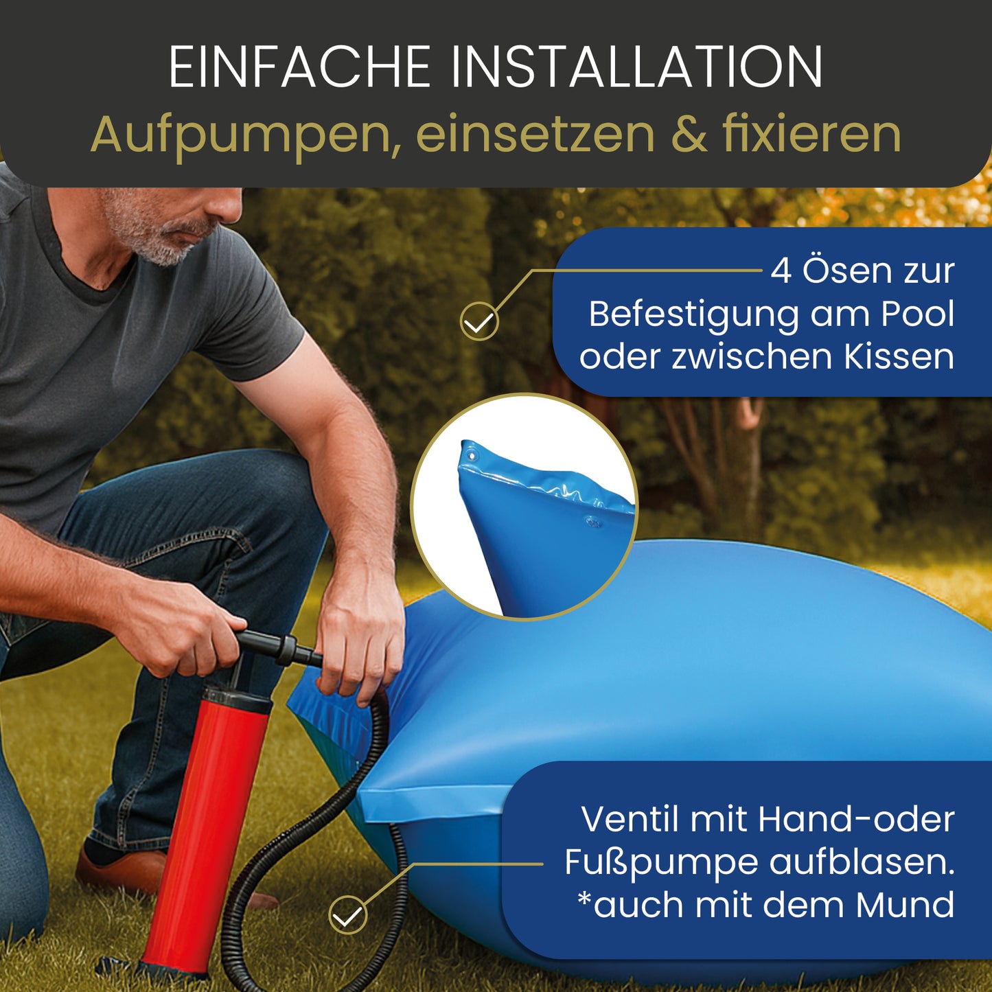 Pool Luftkissen blau