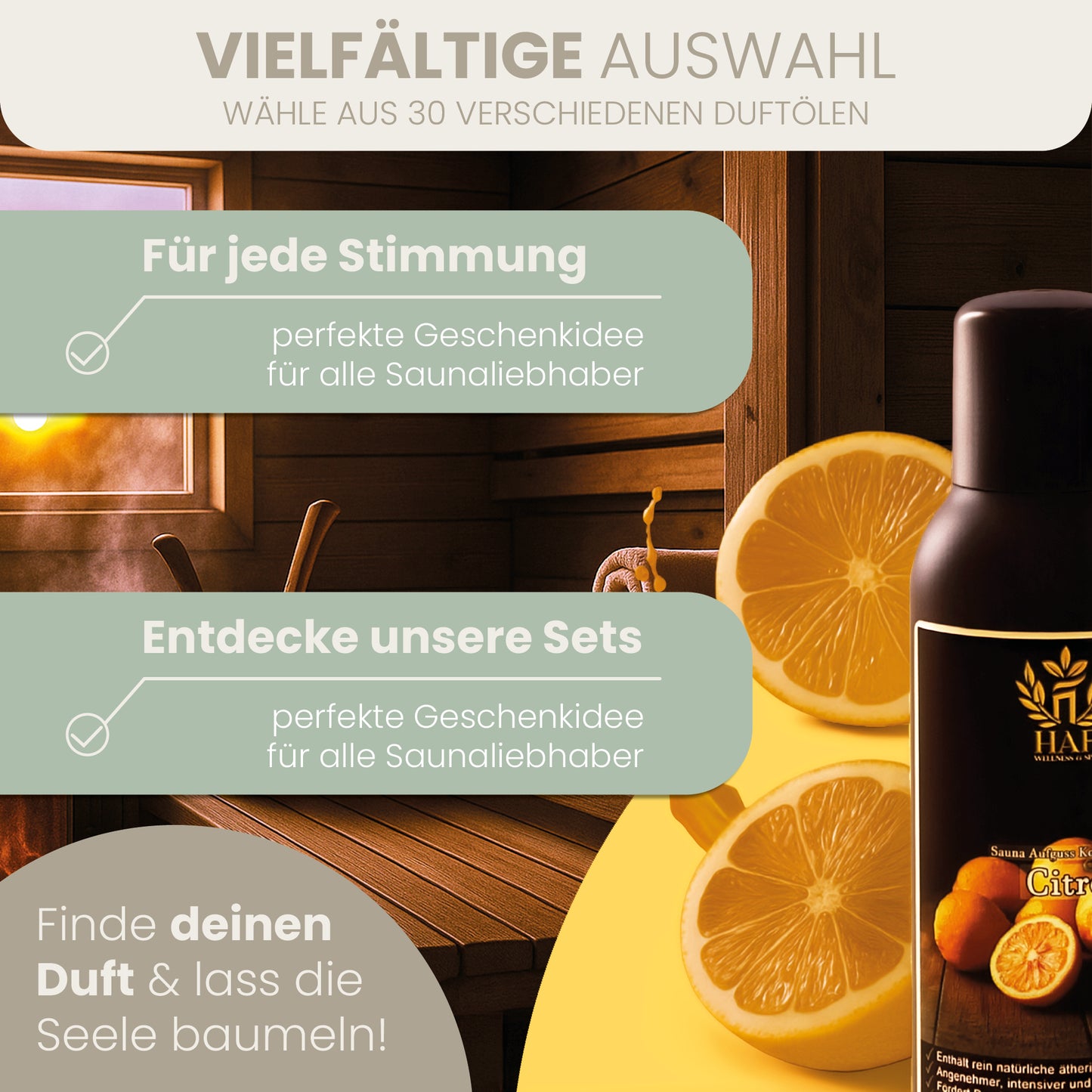 Sauna Aufguss 30 Sorten in 100 & 250ml