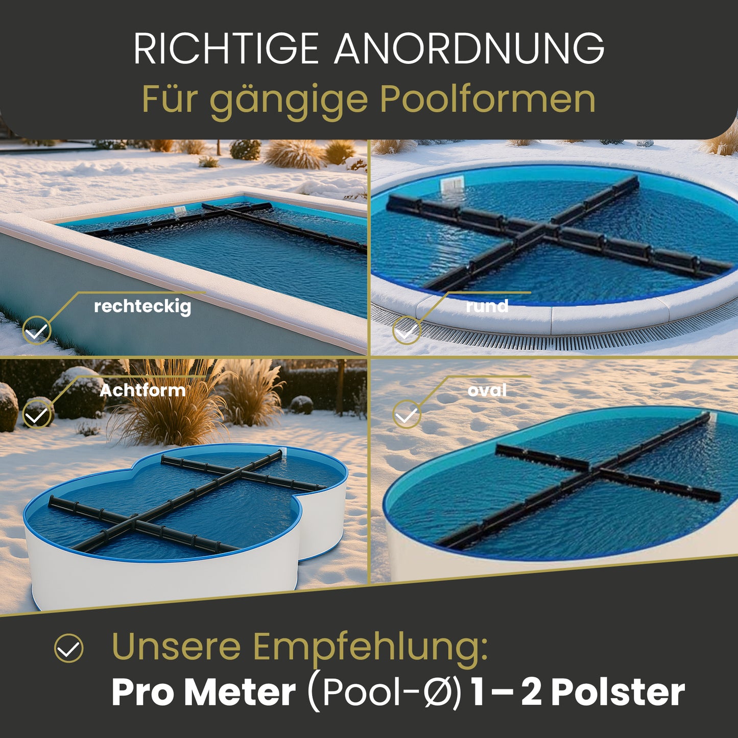 Pool Eisdruckpolster - 4 Stück