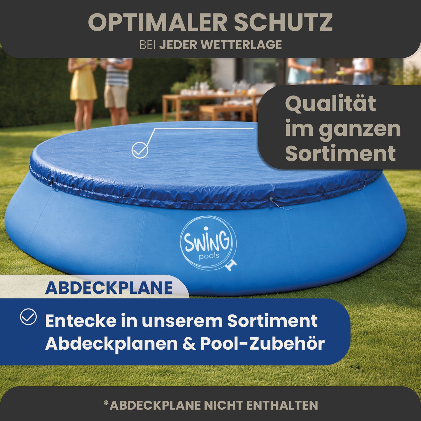 Quick Up Pool - Blau - 366 x 76 cm
