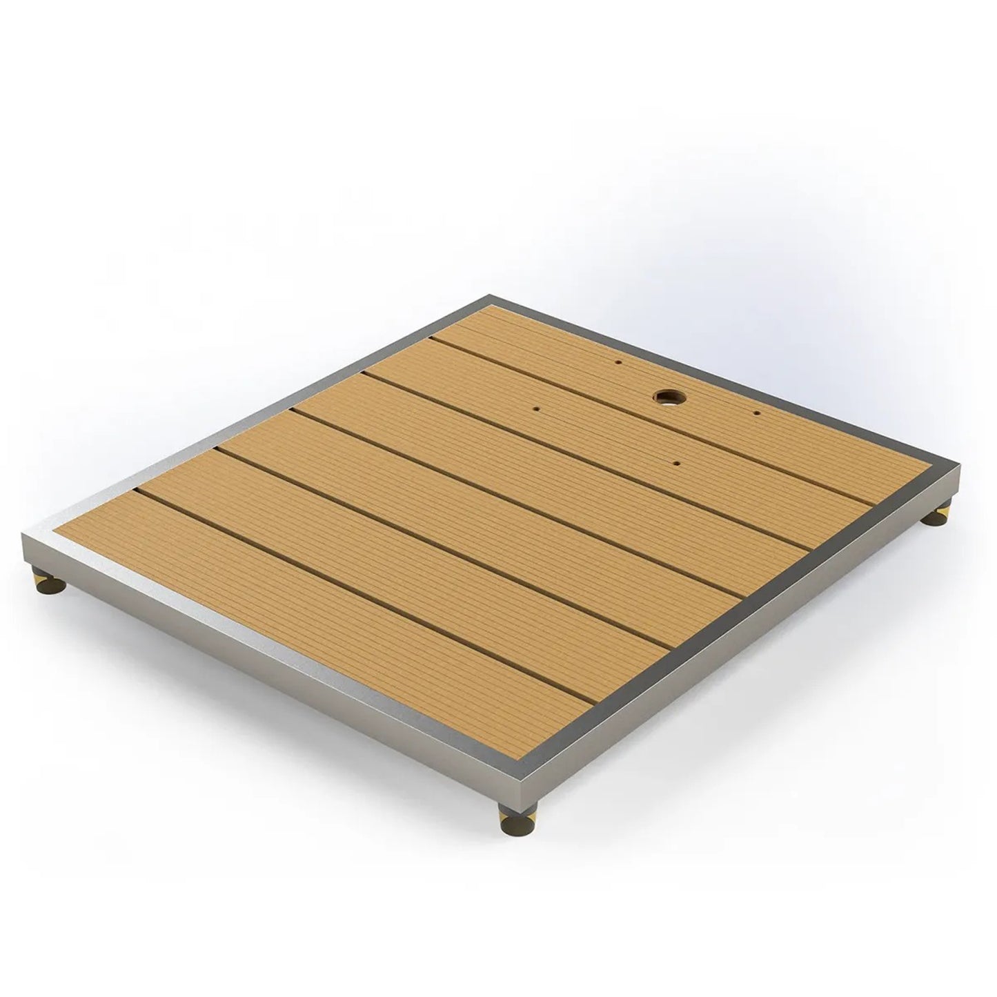 WPC Bodenplatte 750x840mm (hellbraun)